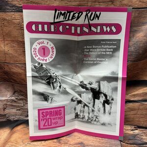 Limited Run Club O' Fun News Vol 1 Spring '20 Wrap Up Newsletter Star Wars NES